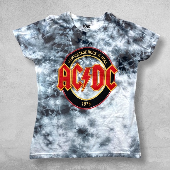 AC/DC | Tops | Acdc Tie Dye 976 Band High Voltage Band Tee Top | Poshmark